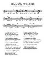 Chanson de guerre